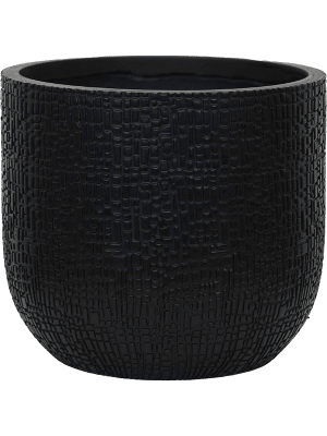 Capi Nature Skin plantenpot bol antraciet – 17 cm diameter – 15 cm hoog – lichtgewicht & duurzaam